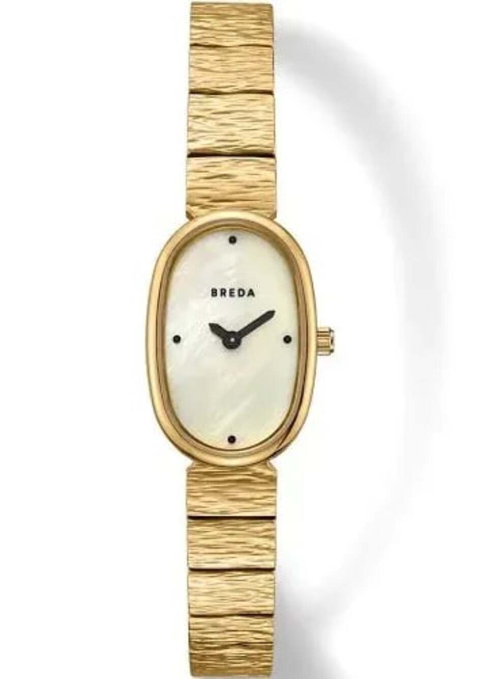 BREDA Jane 18mm Oval Gold Mother of Pearl Watch - Picture 2 of 7